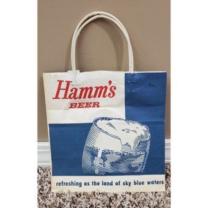 Vtg 1960 Hamm's Beer Handled Paper Bag